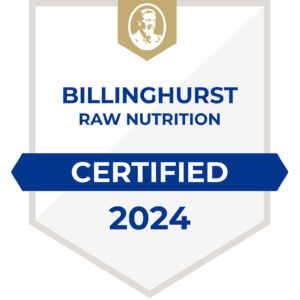 Billinghurst raw nutrition certified